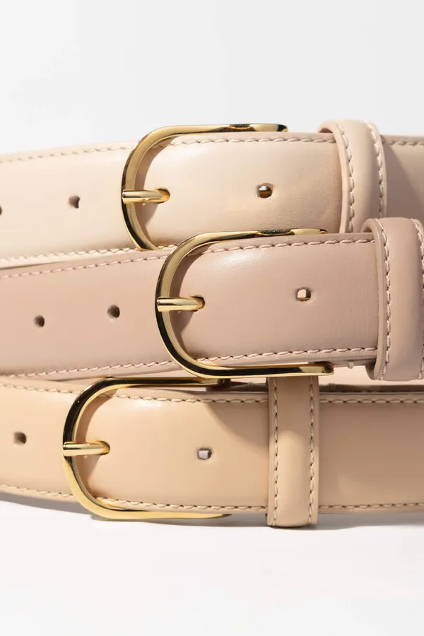 Leren Riem Dames Chase Beige