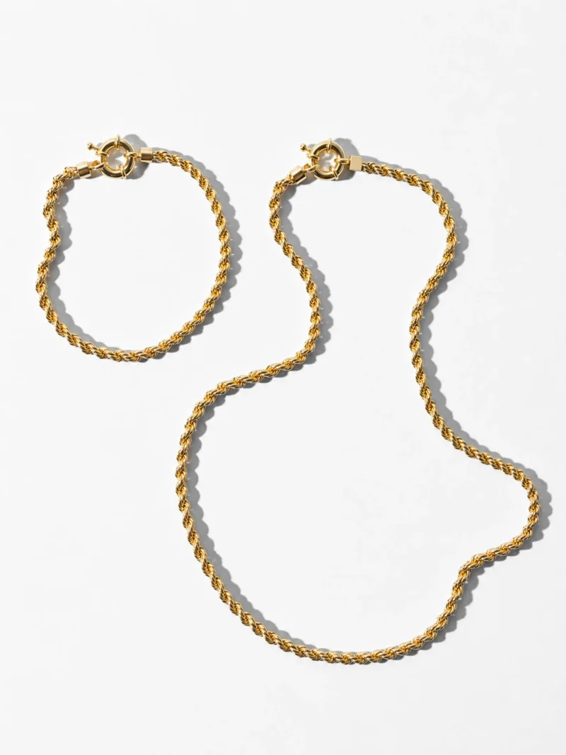 Gouden Armband Gedraaide Schakel Chester Twisted Chain