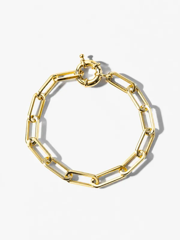 Gouden Armband Paperclip Schakel Legend