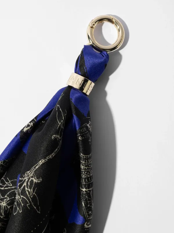 Bag Charm Zijden Sjaal Dames Effron Paris Bruin