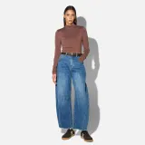 Barrel Jeans Dames Mid Rise Stretch Billy Blauw 258