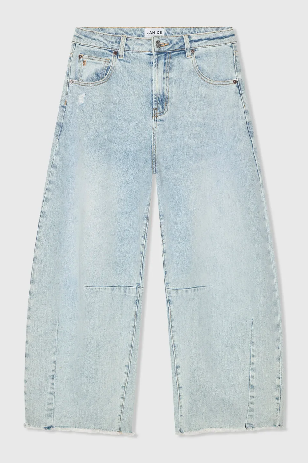 Barrel Jeans Dames Mid Rise Stretch Blauw 565 Billy