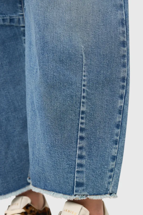 Barrel Jeans Dames Midrise Billy Blauw 379