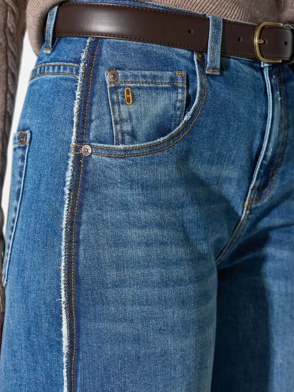 Barrel Jeans Dames Stretch Mid Rise Baxter Blauw 258