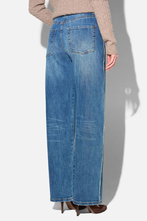 Barrel Jeans Dames Stretch Mid Rise Baxter Blauw 258