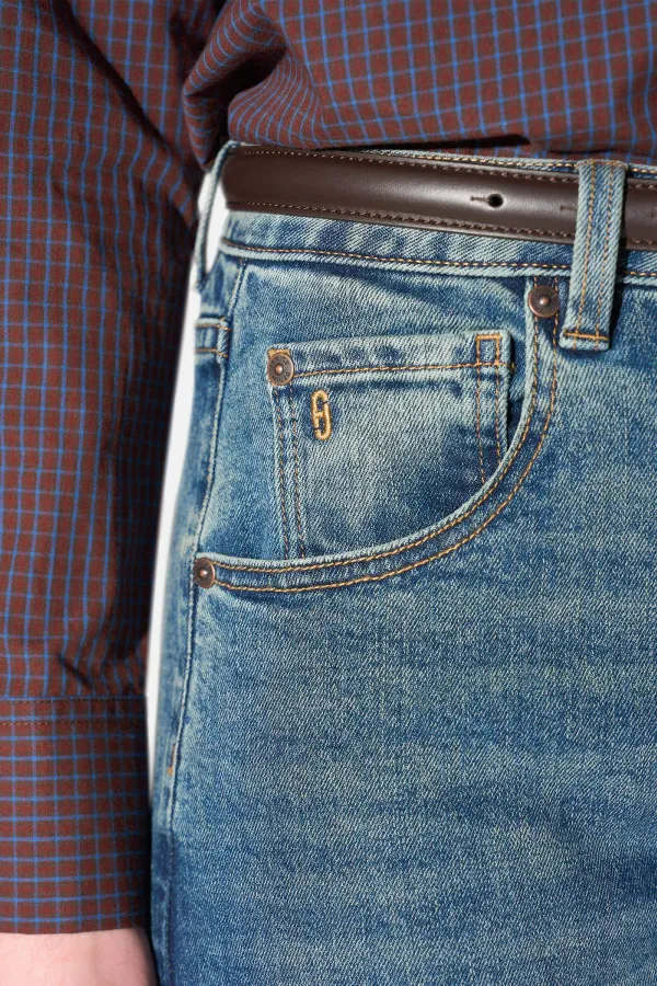 Barrel Jeans Dames Stretch Mid Rise Baxter Blauw 357