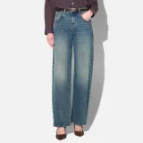Barrel Jeans Dames Stretch Mid Rise Baxter Blauw 357