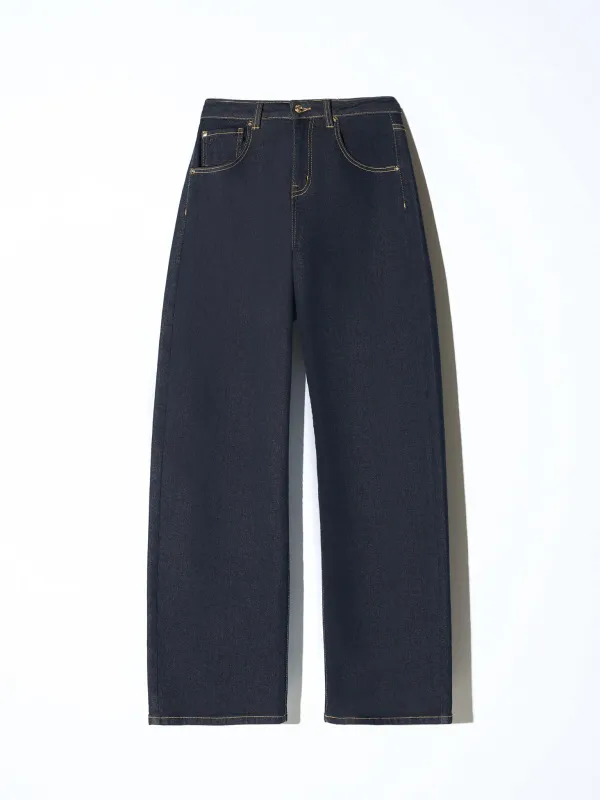Barrel Jeans Dames Stretch Mid Rise Baxter Japanese Denim
