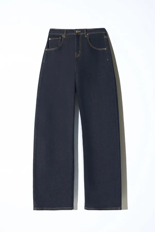 Barrel Jeans Dames Stretch Mid Rise Baxter Japanese Denim