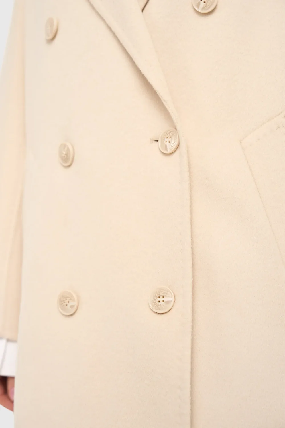 Cashmere Caban Jas Dames Double Face Kennedy Beige