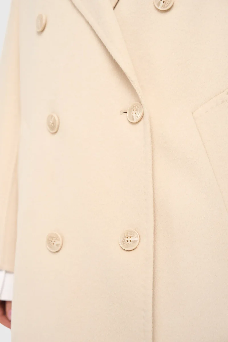 Cashmere Caban Jas Dames Double Face Kennedy Beige