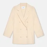Cashmere Caban Jas Dames Double Face Kennedy Beige