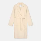 Cashmere Dames Jas Lang Double Face Jules Beige