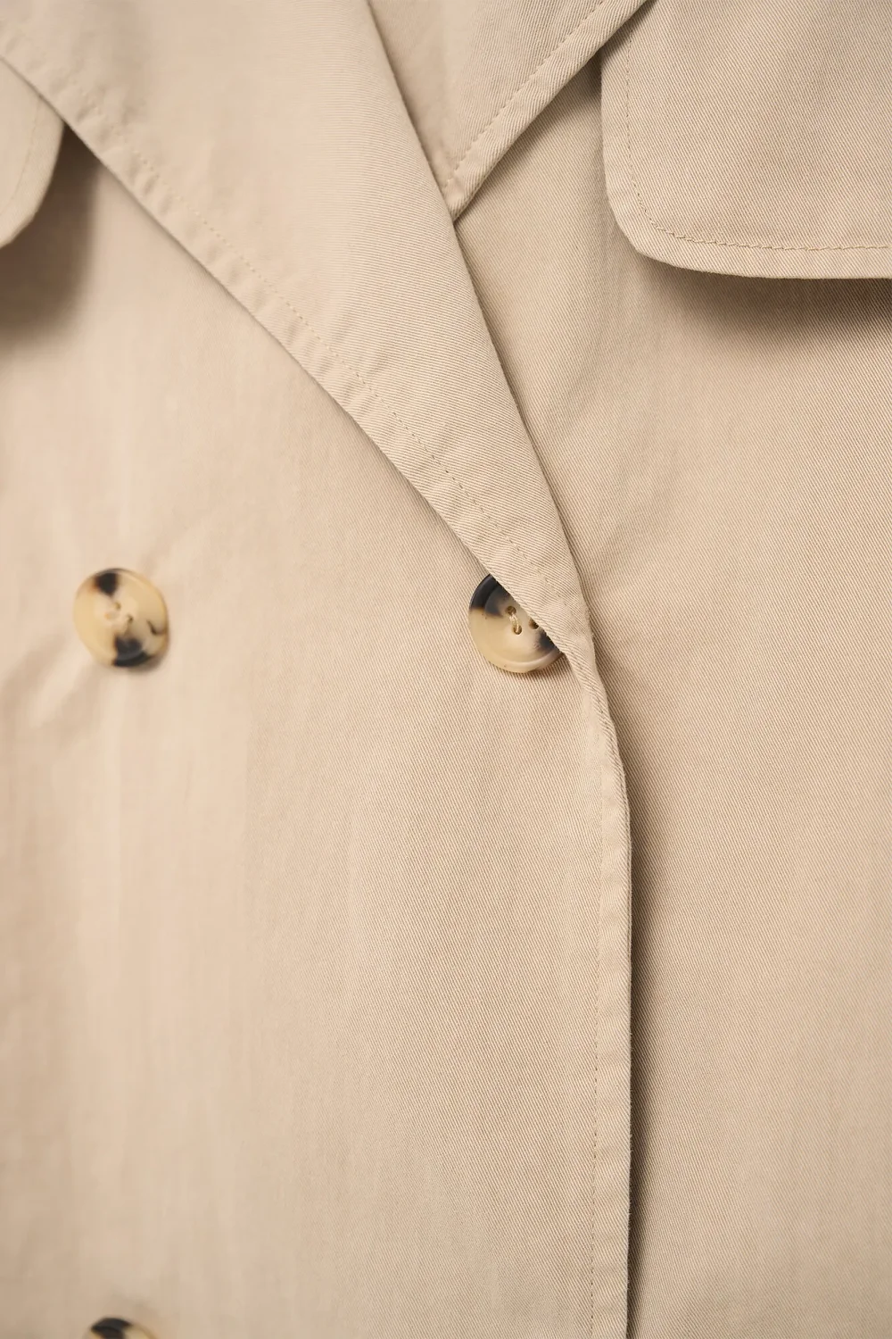 Beige Korte Trenchcoat Cayden
