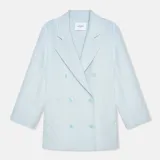 Cashmere Caban Jas Dames Double Face Kennedy Blauw