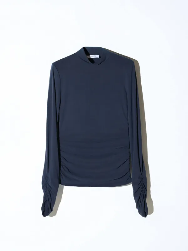 Blauw Dames Truitje Rimpels Barker
