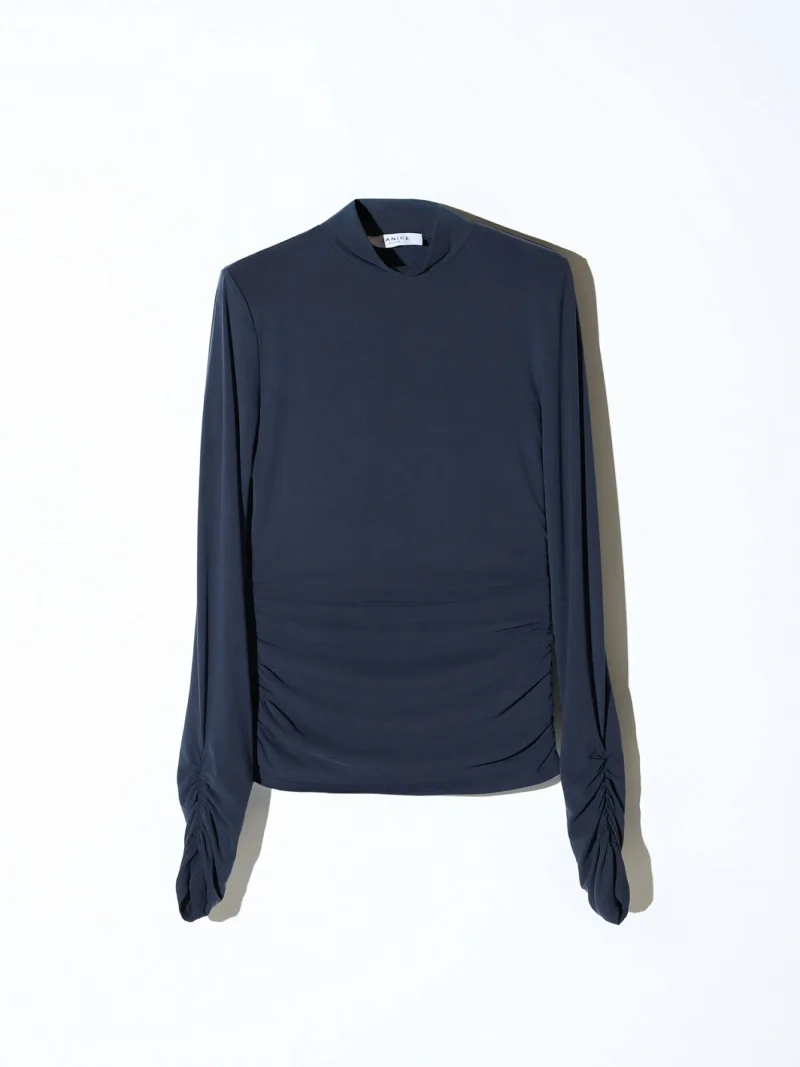 Blauw Dames Truitje Rimpels Barker