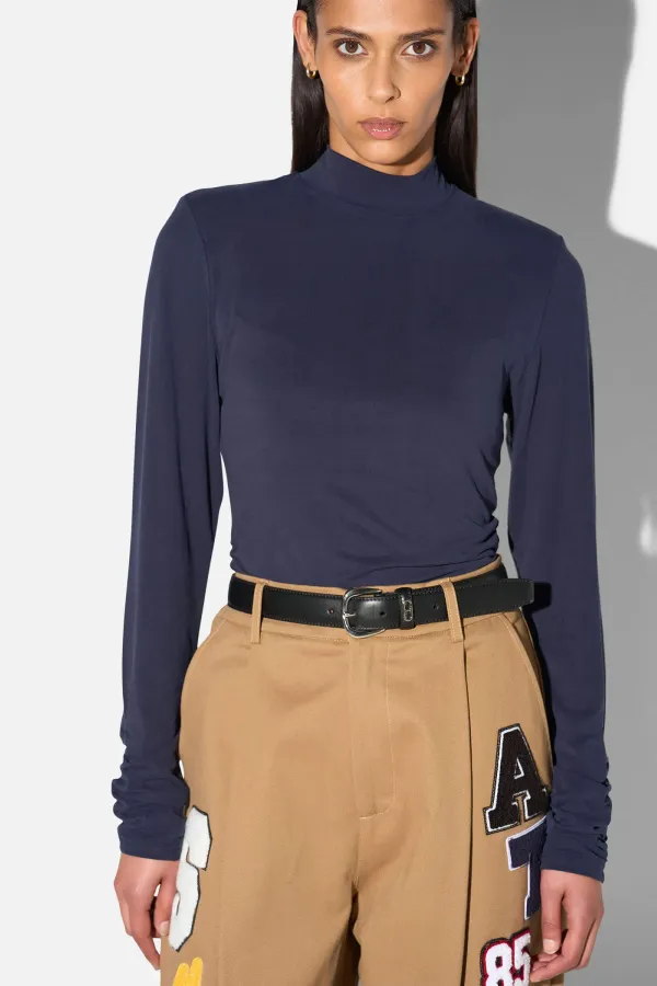 Blauw Dames Truitje Rimpels Barker
