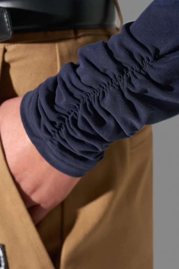 Blauw Dames Truitje Rimpels Barker