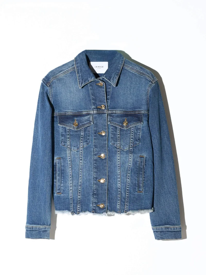 Blauw Denim Spijkerjack Stretch Dames Gregory 469