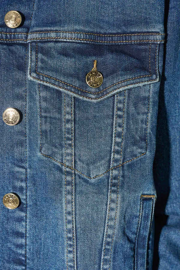 Blauw Denim Spijkerjack Stretch Dames Gregory 469