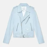 Blauw Leren Biker Jack Burke