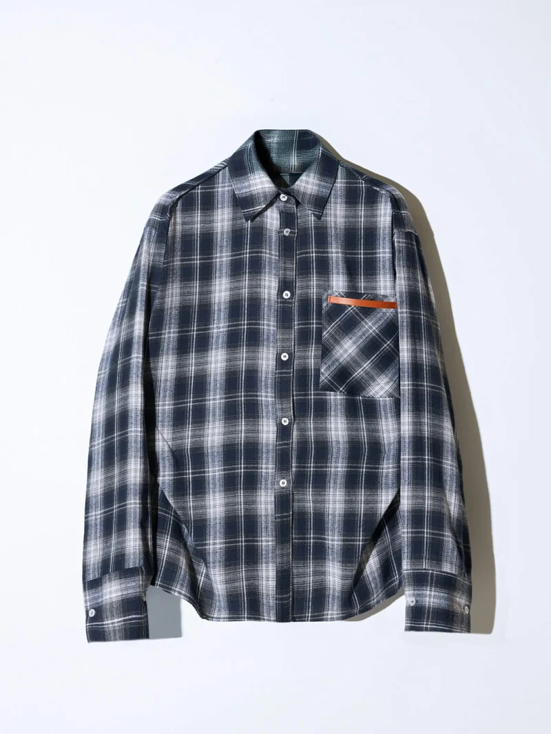 Blauwe Dames Blouse Katoen Oversized Ruiten Phil