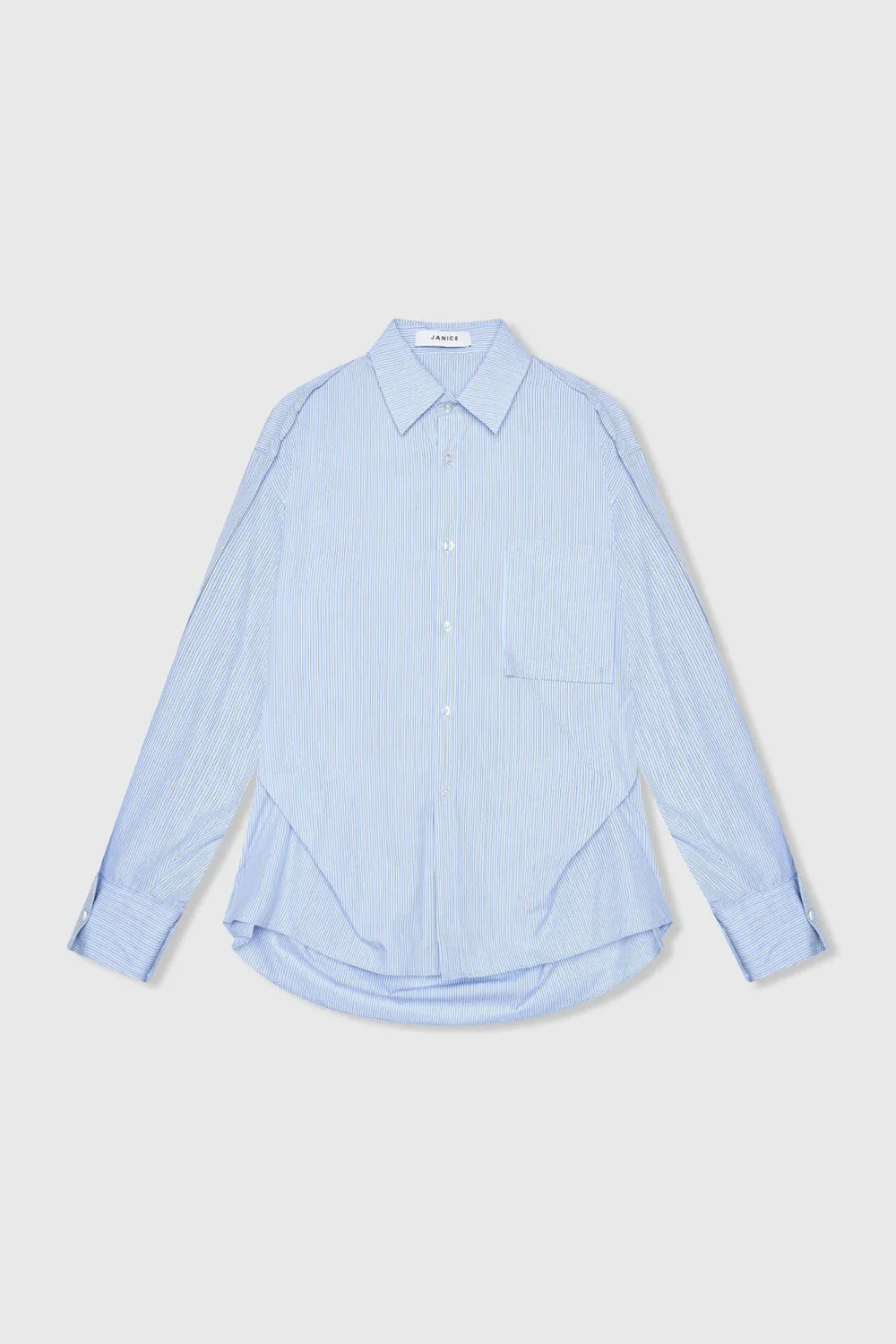 Blauwe Gestreepte Dames Blouse Phil