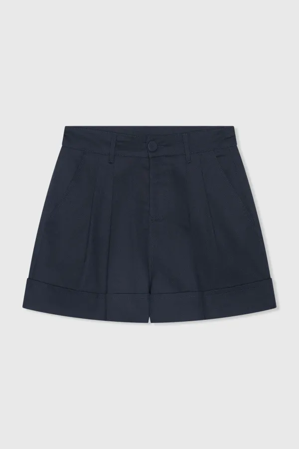 Blauwe Katoenen Shorts Dames Arthur