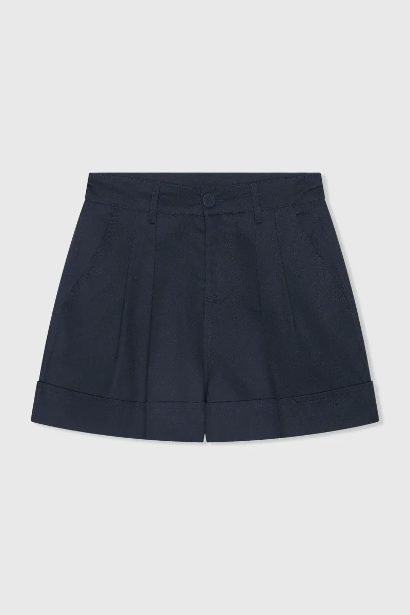 Blauwe Katoenen Shorts Dames Arthur