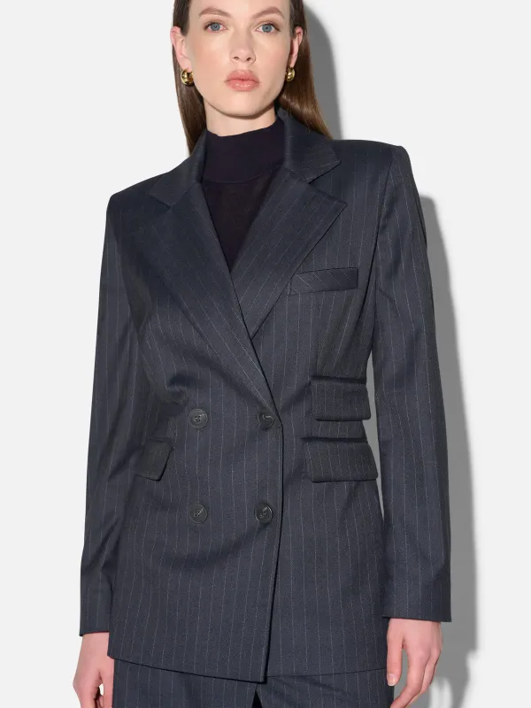 Blazer Dames Blauw Krijtstreep Martin