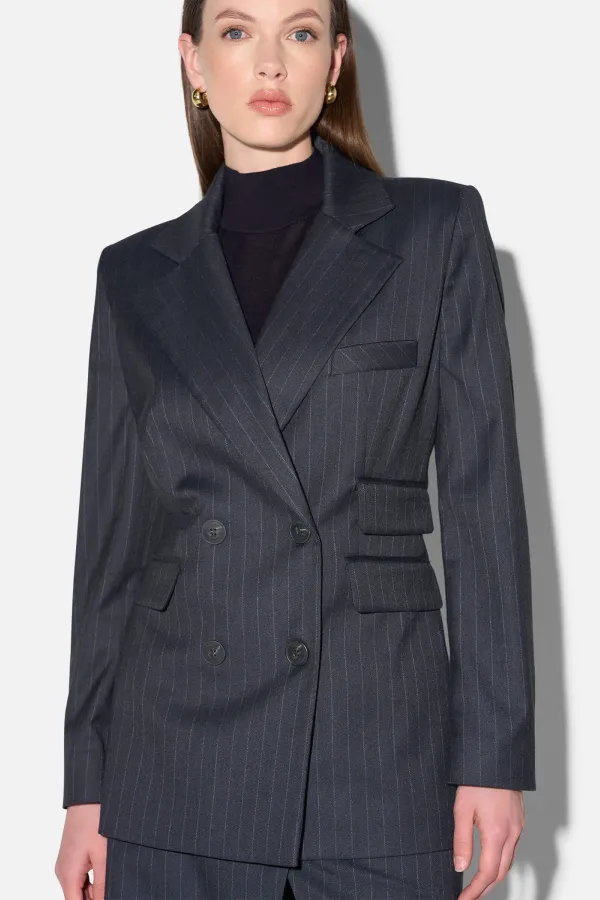Blazer Dames Blauw Krijtstreep Martin