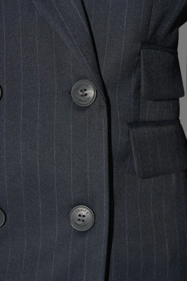 Blazer Dames Blauw Krijtstreep Martin