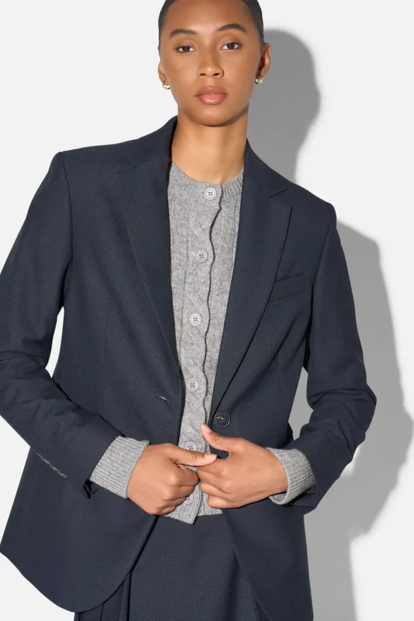 Blazer Dames Blauw Ruit Jeremy