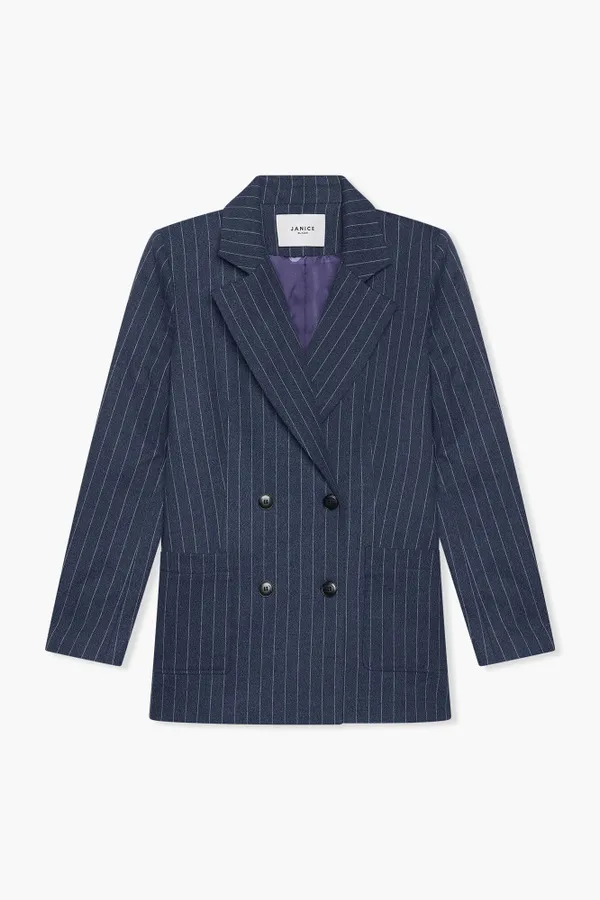Blazer Dames Double Breasted Martin Blauw Streep