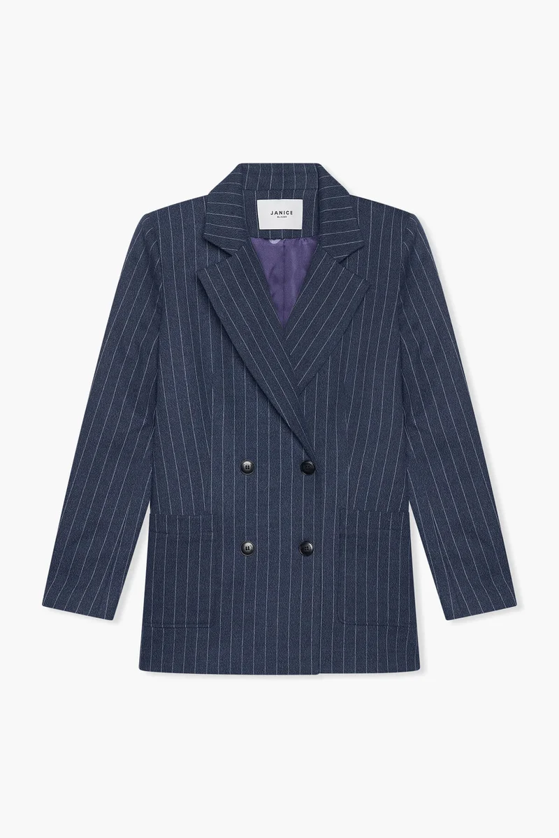 Blazer Dames Double Breasted Martin Blauw Streep