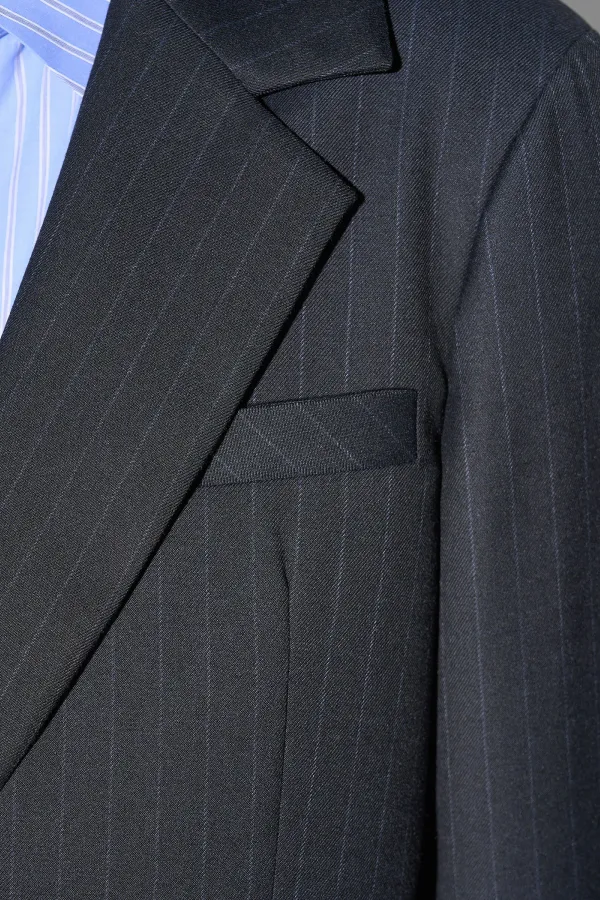 Blazer Dames Boyfriend Blauw Krijtstreep Oxen
