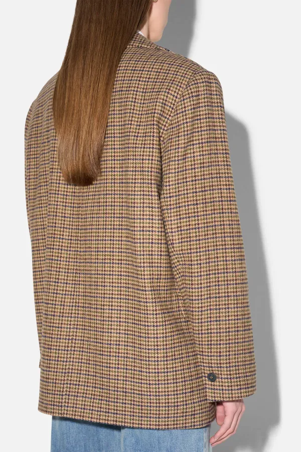 Blazer Dames Boyfriend Bruin Ruit Oxen