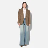 Blazer Dames Boyfriend Bruin Ruit Oxen
