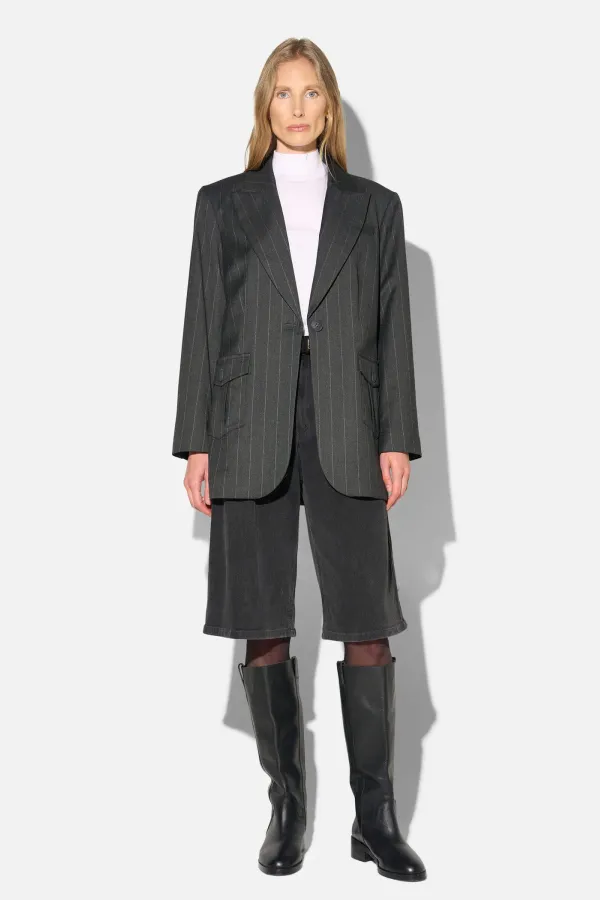 Blazer Dames Boyfriend Zwart Krijtstreep Hank