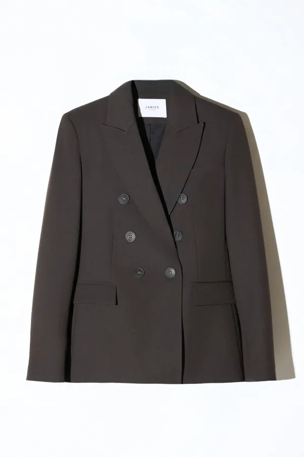 Blazer Dames Bruin Double Breasted Connor