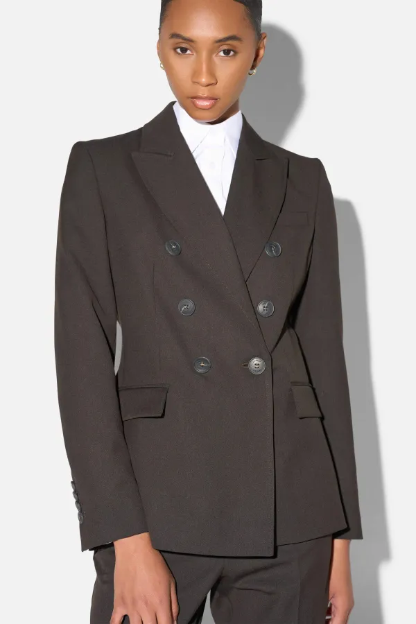 Blazer Dames Bruin Double Breasted Connor