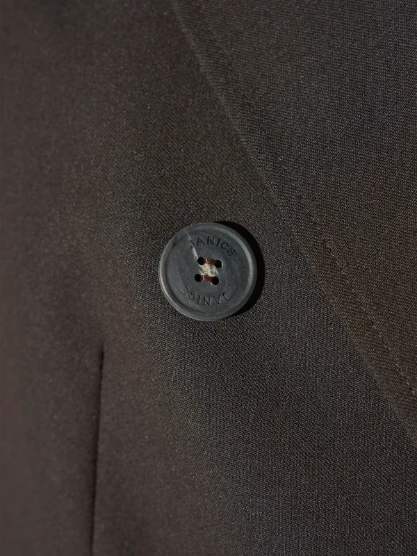 Blazer Dames Bruin Double Breasted Connor