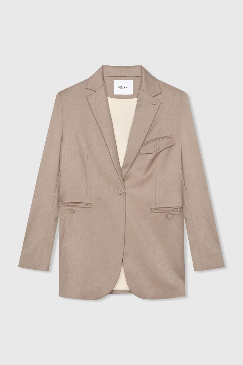 Blazer Dames Getailleerd Bruin Jeremy