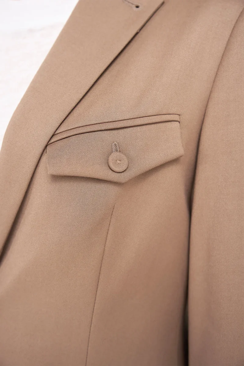 Blazer Dames Getailleerd Bruin Jeremy