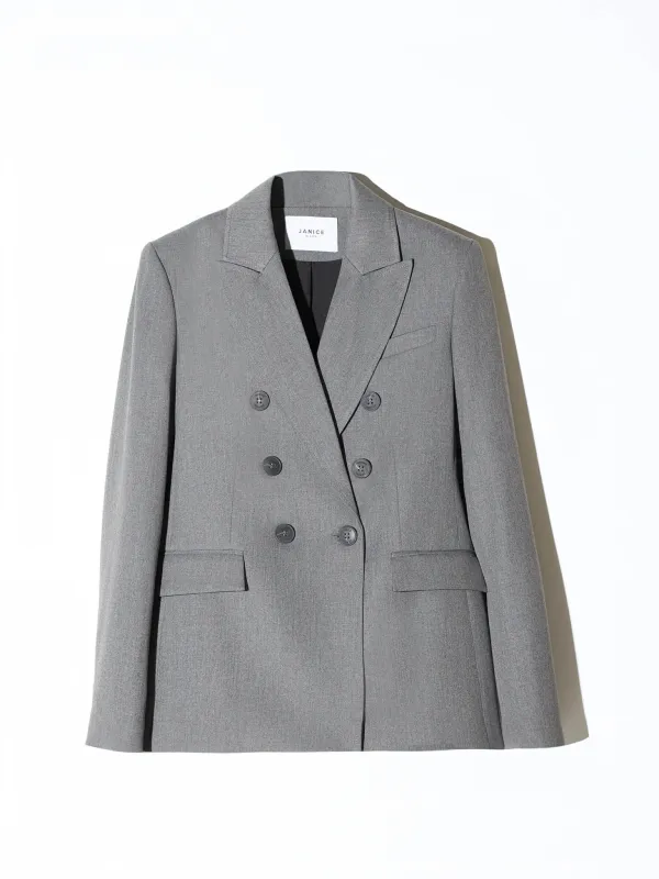 Blazer Dames Grijs Double Breasted Connor