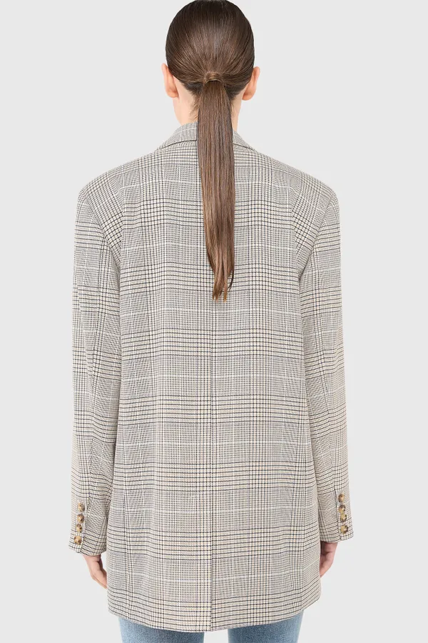Hank Blazer Ruit Beige