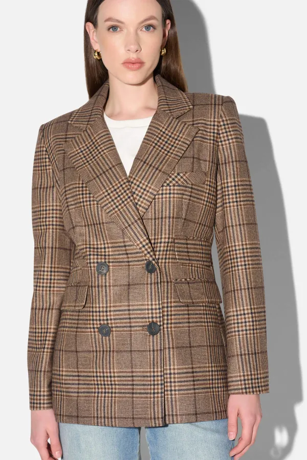 Blazer Dames Jasje Bruin Grote Ruit Martin
