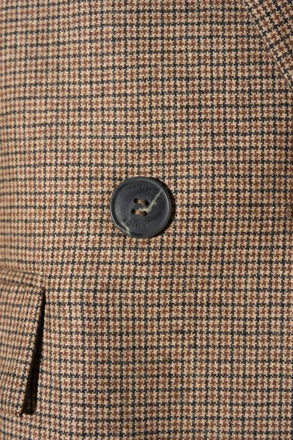 Blazer Dames Jasje Bruin Kleine Ruit Jones