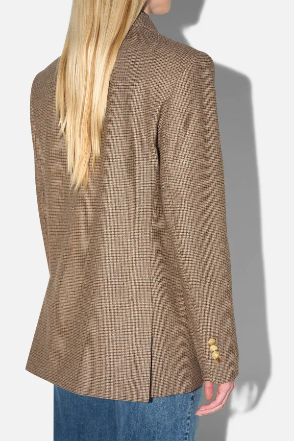 Blazer Dames Jasje Bruin Kleine Ruit Jones